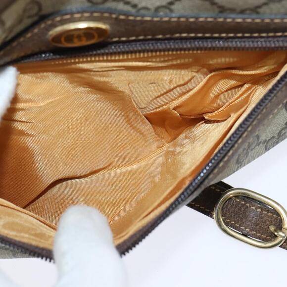 GUCCI GG Supreme Web Sherry Line Shoulder Bag PVC Beige Gold 010 378 Auth 148938 - Picture 11 of 16